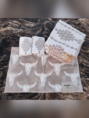 Wrangler Southwestern Steer Head Bath Towel Set